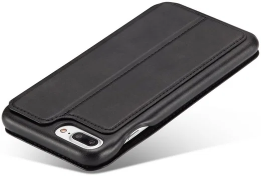 Apple iPhone 7 / 8 Plus Retro Style Kaarthouder Bookcase Hoesje Zwart afbeelding 6
