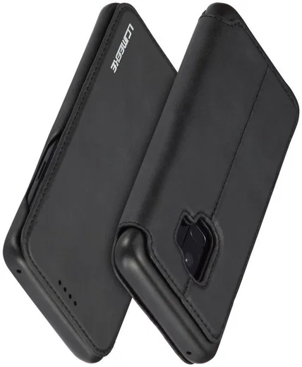 Samsung Galaxy S9 Retro Lederen Bookcase Hoesje met Kaarthouder Zwart afbeelding 3