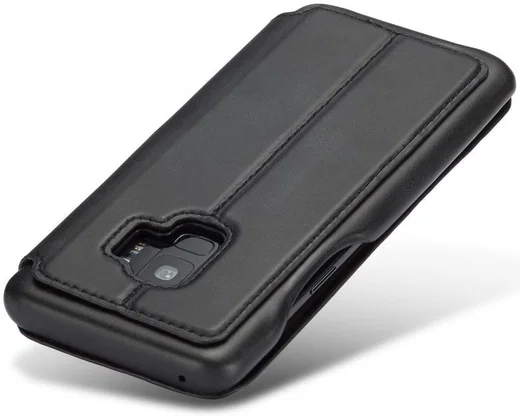 Samsung Galaxy S9 Retro Lederen Bookcase Hoesje met Kaarthouder Zwart afbeelding 9