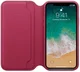 Originele Apple iPhone XS / X Leather Folio Berry afbeelding 1