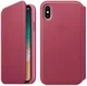 Originele Apple iPhone XS / X Leather Folio Berry afbeelding 4