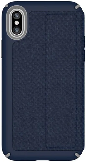 Speck Presidio Kunstleren Booklet Hoesje Apple iPhone XS Blauw afbeelding 4