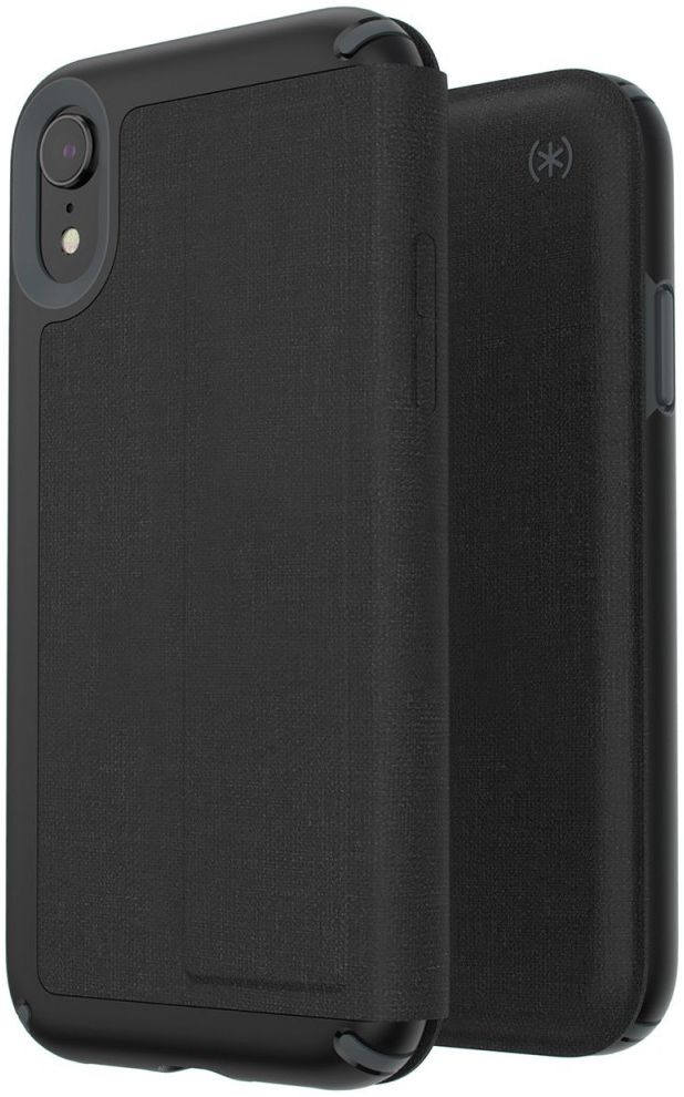 Speck Presidio Apple iPhone XR Leren Bookcase Zwart Pashouder afbeelding 1