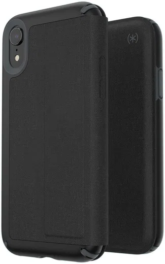 Speck Presidio Apple iPhone XR Leren Bookcase Zwart Pashouder afbeelding 1