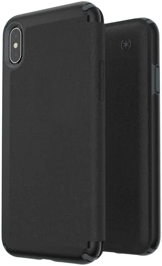 Speck Presidio Apple iPhone XS Max Leren Bookcase Zwart Pashouder afbeelding 1