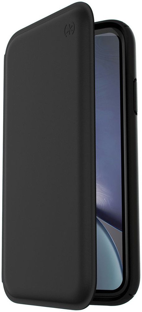 Speck Presidio Echt Leren Book Case Apple iPhone XR Hoesje Zwart afbeelding 1
