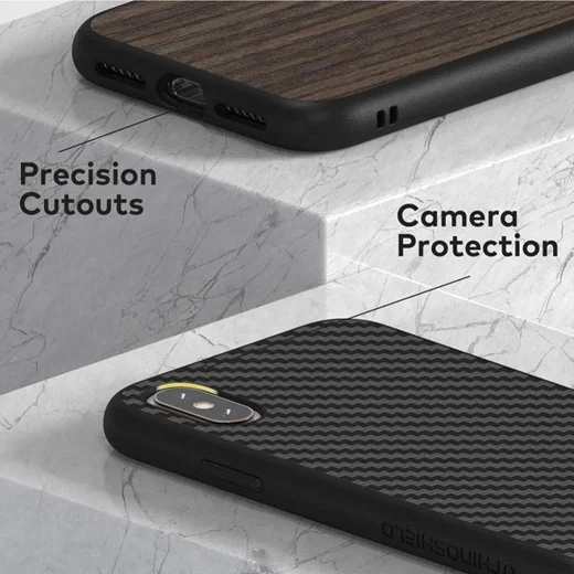 RhinoShield SolidSuit Microfiber iPhone X Hoesje Zwart afbeelding 8
