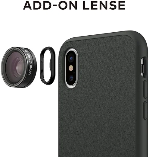 RhinoShield SolidSuit Microfiber iPhone X Hoesje Zwart afbeelding 2