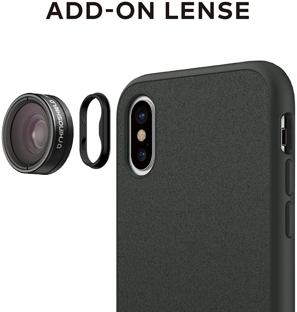 RhinoShield SolidSuit Microfiber iPhone XS Hoesje Zwart afbeelding 2