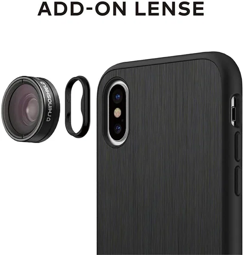 RhinoShield SolidSuit Brushed Steel iPhone XS Hoesje afbeelding 2