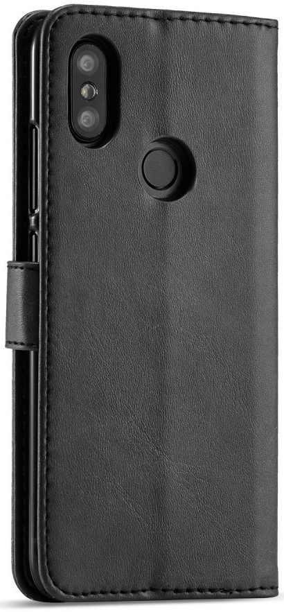 Xiaomi Mi A2 Lederen Portemonnee Stand Bookcase Hoesje Zwart afbeelding 1