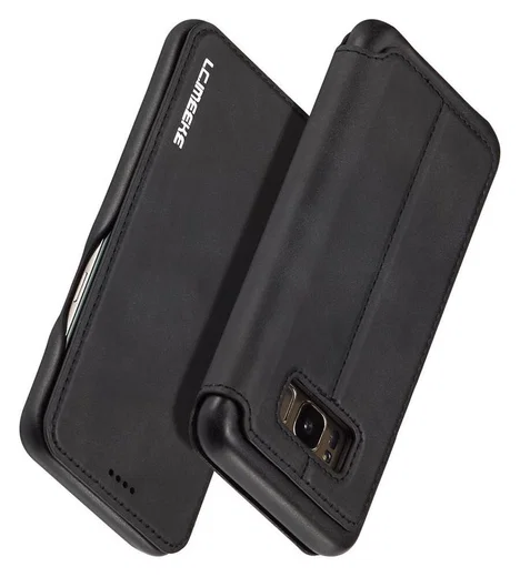Samsung Galaxy S8 Retro Lederen Bookcase Hoesje met Kaarthouder Zwart afbeelding 5