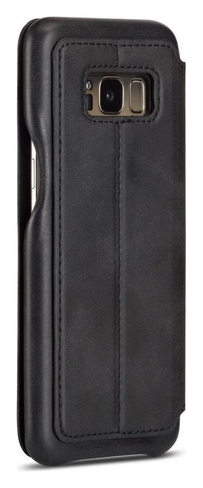 Samsung Galaxy S8 Retro Lederen Bookcase Hoesje met Kaarthouder Zwart afbeelding 7