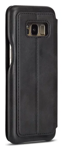 Samsung Galaxy S8 Retro Lederen Bookcase Hoesje met Kaarthouder Zwart afbeelding 7