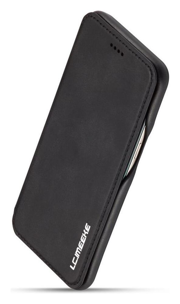Samsung Galaxy S8 Retro Lederen Bookcase Hoesje met Kaarthouder Zwart afbeelding 8
