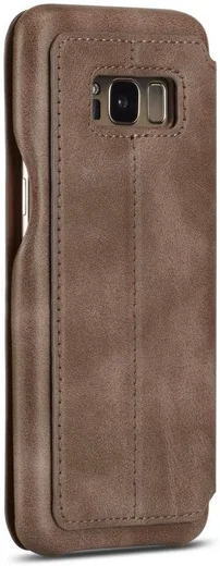 Samsung Galaxy S8 Retro Lederen Bookcase Hoesje met Kaarthouder Coffee afbeelding 7