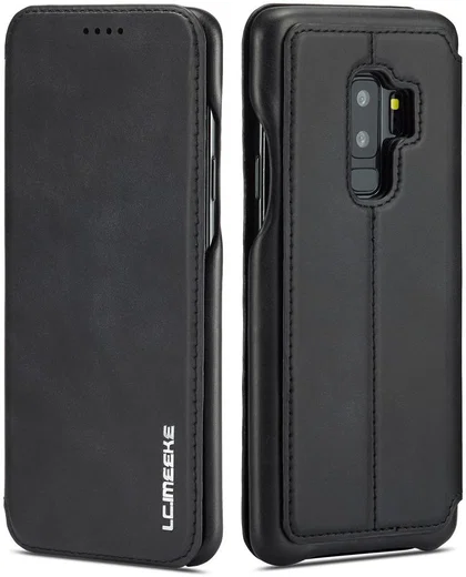 Samsung Galaxy S9 Plus Retro Lederen Hoesje met Kaarthouder Zwart afbeelding 11