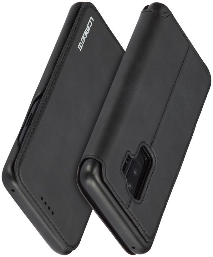 Samsung Galaxy S9 Plus Retro Lederen Hoesje met Kaarthouder Zwart afbeelding 3