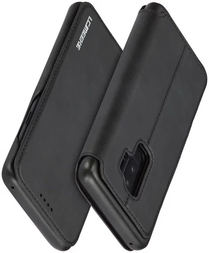 Samsung Galaxy S9 Plus Retro Lederen Hoesje met Kaarthouder Zwart afbeelding 3