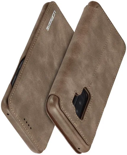 Samsung Galaxy S9 Plus Retro Bookcase Hoesje met Kaarthouder Coffee afbeelding 3