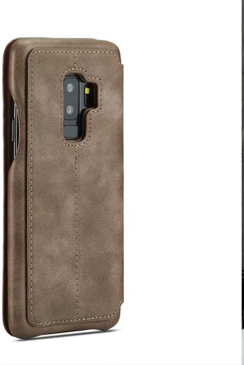 Samsung Galaxy S9 Plus Retro Bookcase Hoesje met Kaarthouder Coffee afbeelding 5