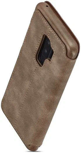 Samsung Galaxy S9 Plus Retro Bookcase Hoesje met Kaarthouder Coffee afbeelding 7