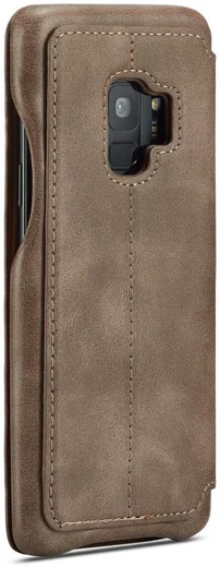 Samsung Galaxy S9 Retro Lederen Bookcase Hoesje met Kaarthouder Coffee afbeelding 6