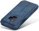 Samsung Galaxy S9 Retro Lederen Bookcase Hoesje met Kaarthouder Blauw afbeelding 10