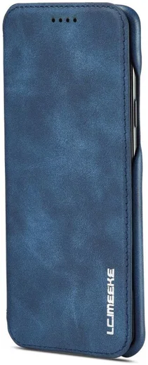 Samsung Galaxy S9 Retro Lederen Bookcase Hoesje met Kaarthouder Blauw afbeelding 6