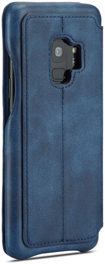 Samsung Galaxy S9 Retro Lederen Bookcase Hoesje met Kaarthouder Blauw afbeelding 7