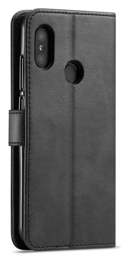 Xiaomi Mi A2 Lite Lederen Wallet Bookcase Hoesje Zwart afbeelding 1