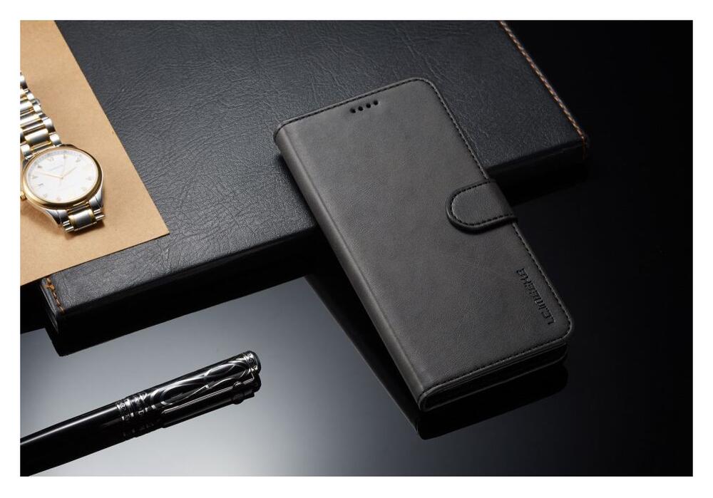 Xiaomi Mi A2 Lite Lederen Wallet Bookcase Hoesje Zwart afbeelding 5