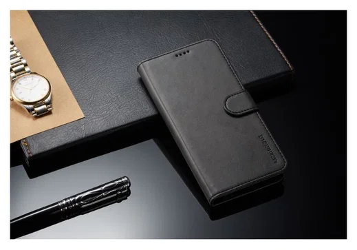 Xiaomi Mi A2 Lite Lederen Wallet Bookcase Hoesje Zwart afbeelding 5