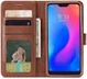Xiaomi Mi A2 Lite Hoesje Wallet Book Case Kunst Leer Bruin afbeelding 1