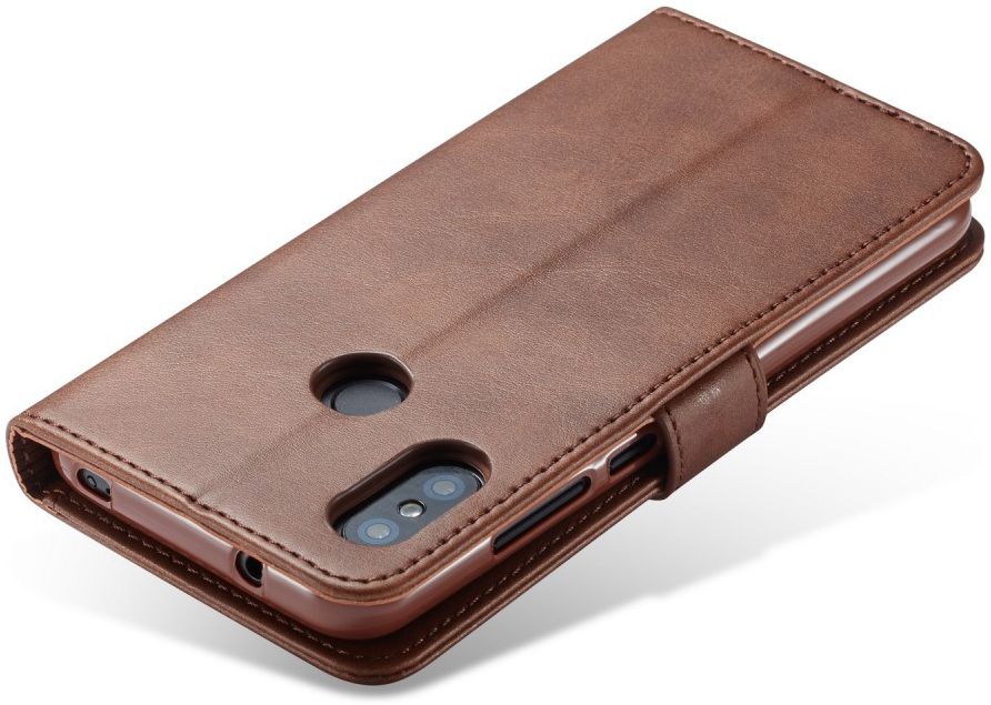 Xiaomi Mi A2 Lite Hoesje Wallet Book Case Kunst Leer Bruin afbeelding 7