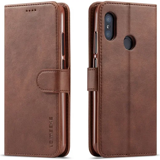 Xiaomi Mi A2 Lite Hoesje Wallet Book Case Kunst Leer Bruin afbeelding 9