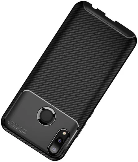 Huawei Y9 (2019) Siliconen Carbon Hoesje Zwart afbeelding 8