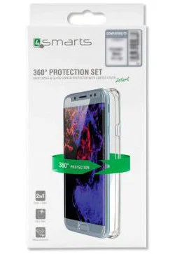 4smarts Tempered Glass + TPU Hoesje Nokia 7.1 Transparant afbeelding 1