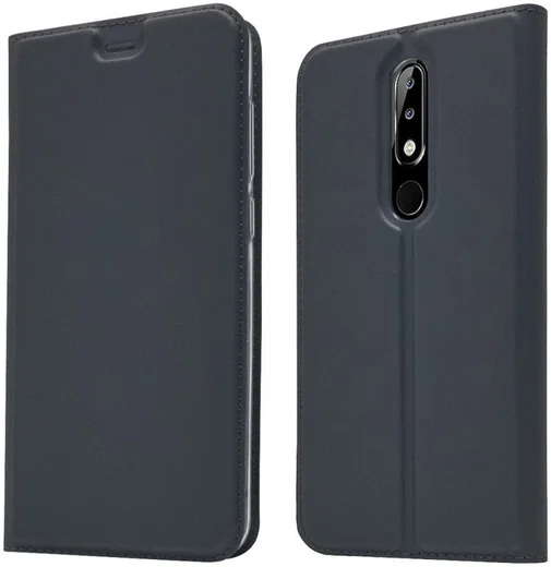 Nokia 5.1 Plus Hoesje met Kaarthouder Zwart afbeelding 7