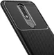 Nokia 5.1 Plus Siliconen Carbon Hoesje Zwart afbeelding 9