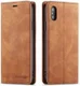 Apple iPhone X / XS Lederen Wallet Stand Hoesje Bruin afbeelding 6
