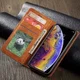 Apple iPhone X / XS Lederen Wallet Stand Hoesje Bruin afbeelding 9