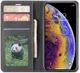 Apple iPhone X / XS Lederen Wallet Stand Hoesje Grijs afbeelding 1