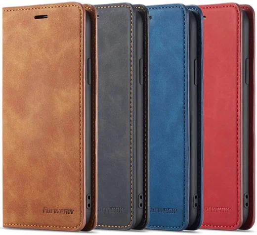 Apple iPhone X / XS Lederen Wallet Stand Hoesje Rood afbeelding 9