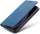 Apple iPhone X / XS Lederen Wallet Stand Hoesje Blauw afbeelding 2