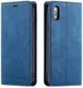 Apple iPhone X / XS Lederen Wallet Stand Hoesje Blauw afbeelding 6