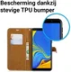Samsung Galaxy A7 (2018) Jeans Portemonnee Hoesje Zwart afbeelding 5