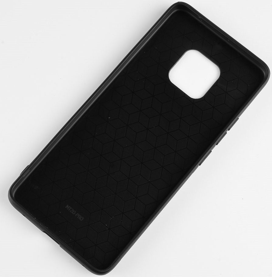 Huawei Mate 20 Pro Back Cover met Lederen Coating Zwart afbeelding 4