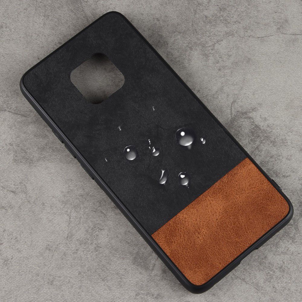 Huawei Mate 20 Pro Back Cover met Lederen Coating Zwart afbeelding 5