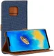 Huawei Mate 20 Pro Jeans Portemonnee Hoesje Donker Blauw afbeelding 3